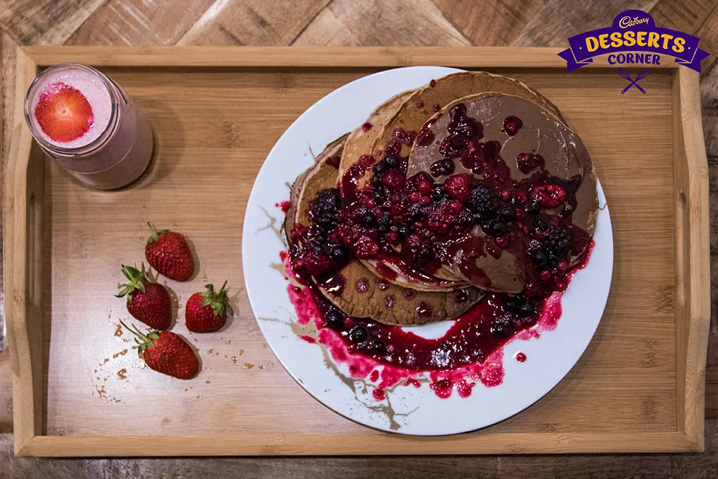 Stuffed Chocolate Pancakes